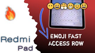 Emoji 😀 fast access Row on Redmi Pad || 2022 || Hr tubez 🔥 screenshot 2