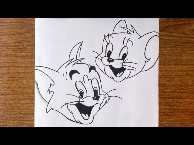 How to draw tom and jerry easy step by step - YouTube