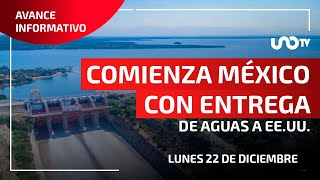 México entrega agua a Estados Unidos