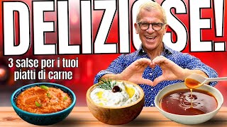 Come fare un'ottima Salsa? 3 Ricette Facili e Veloci per condire i Piatti di Carne! Chef Max Mariola