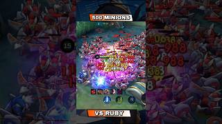 RUBY VS 500 MINIONS #mlbb #shorts #ruby