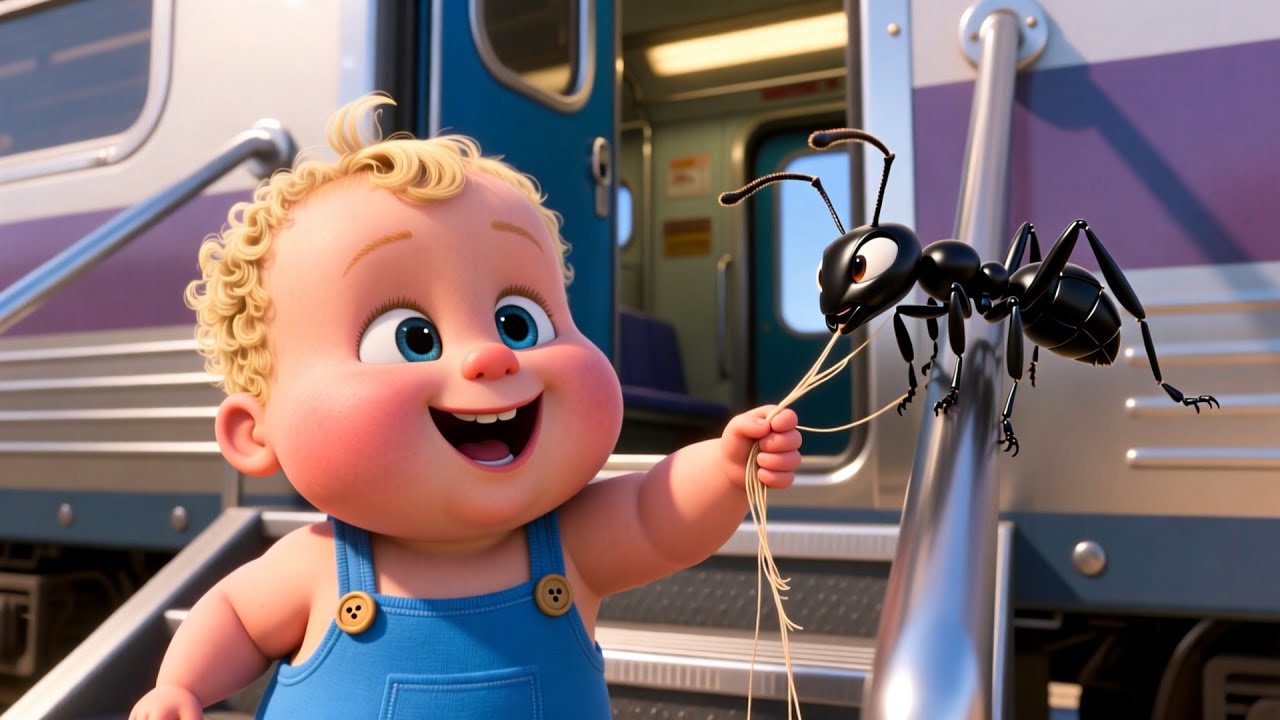 Baby and Ant on Train 🚆🐜 | Fun Travel Adventure for Kids | Learning & Imagination Video