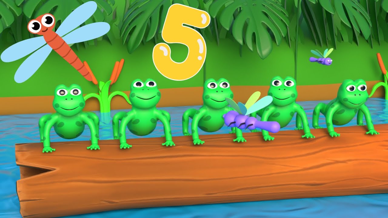 Five Little Speckled Frogs | Fun Counting Song for Kids - YouTube