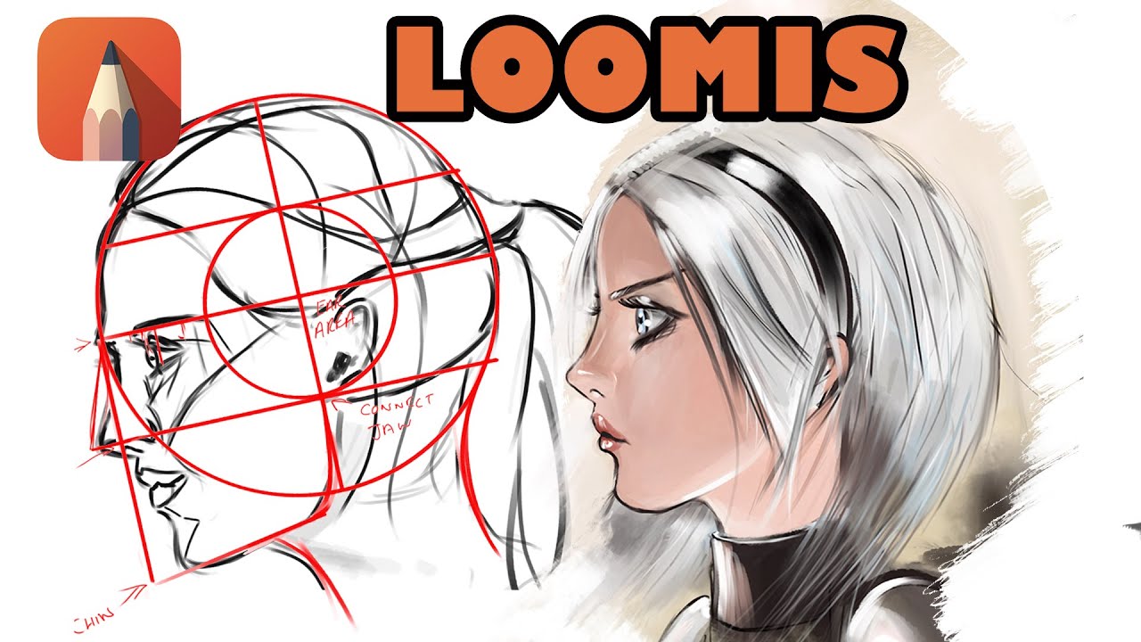How to DRAW the SIDE VIEW of a FACE Profile Loomis Method