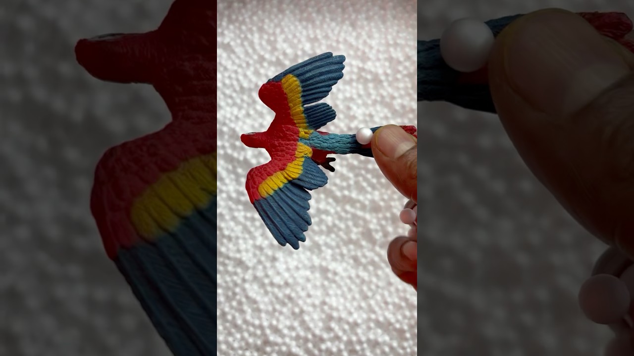 Wild animal scarlet macaw bird toys