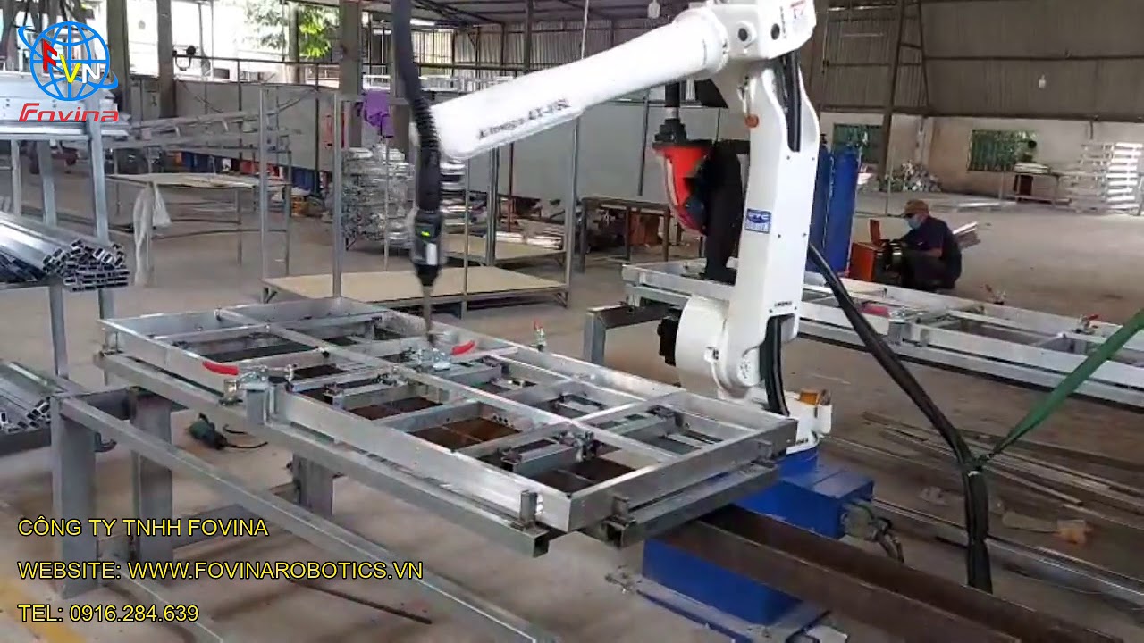 robot OTC & fronius  hàn nhôm mỏng 0,8mm