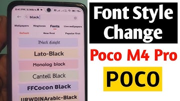 how to change font style in poco m4 pro | apply new font style poco m4 pro 4g