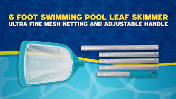 U.S. Pool Supply Professional Swimming Pool 6-Foot Leaf Skimmer Net with 5 Aluminum Pole Sections