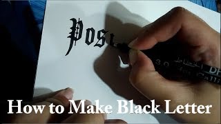 How to create simple black letter