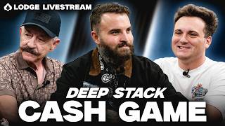Crypto Max, Drake, Moe Money play INSANE Deep Stack Cash Game | LODGE LIVESTREAM screenshot 1