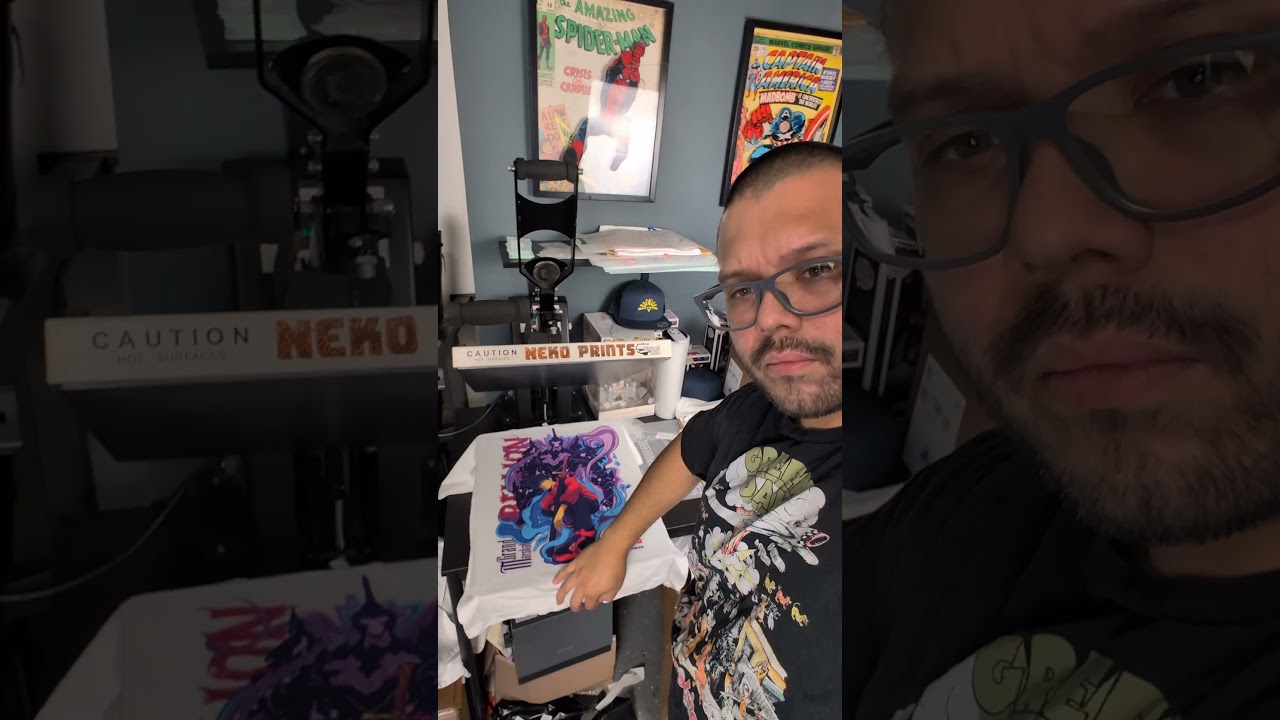 Nothing was accomplished today. #heatpress #dtftransfers #tshirtprinting #heattransfer