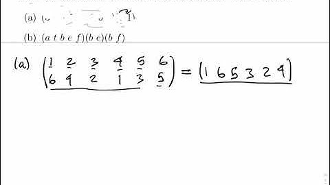 Permutations: Writing a Permutation as a Product of Disjoint Cycles