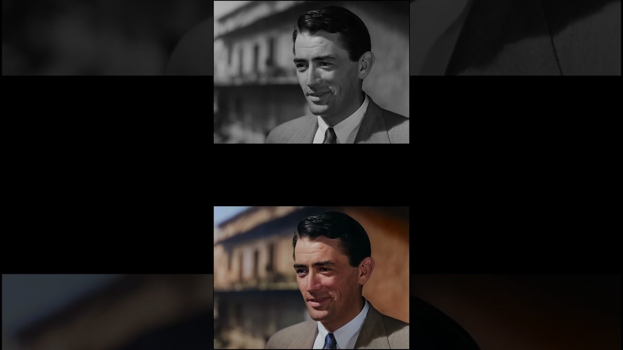 Roman Holiday (1953) - "Goodbye? But we've only just met" Scene [Colorized Comparison]