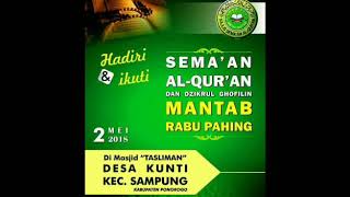 Sima'an Al-qur'an Juz 4 Gus Muqorrobin Gus Tuki (maftuhi) dzikrul ghofilin ManTab Rabu Pahing 2 mei