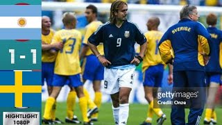 Argentina 1 x 1 Sweden (Batistuta, Zanetti, Crespo) ●World Cup 2002 Extended Goals & Highlights HD