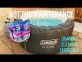 Coleman Saluspa Inflatable Hot Tub Draining Cleaning &amp; Chemical Maintenance