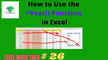 Year Function || How to Use YEAR Function in Excel