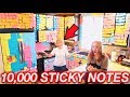 COVERING MY MOMS HOUSE IN STICKY NOTES!! *FUNNY REACTION*