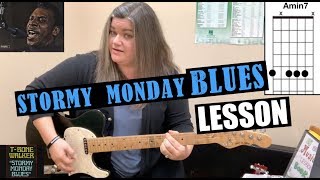 Video thumbnail of "Stormy Monday Blues Guitar Lesson @ Stokes Music Studios"