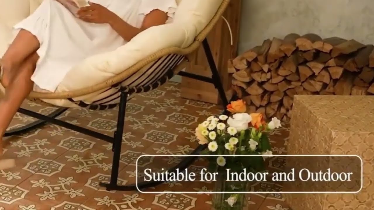 Leisure Single Rattan Rocking Chair Garden Furniture Outdoor Set