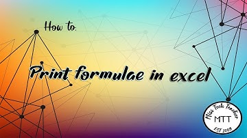 IGCSE ICT (0417) Printing Formulae in a spreadsheet (excel)