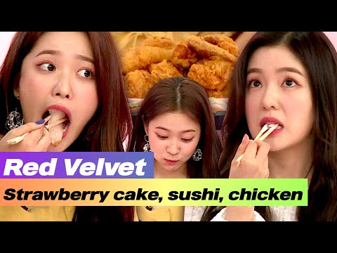 Red Velvet MUKBANG🍗🍣🍰