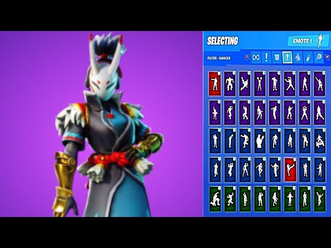 🔥-NARA-SKIN-SHOWCASE-WITH-ALL-FORTNITE-DANCES-&-EMOTES-😱