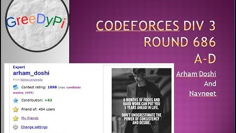 Codeforces Round 686 Div-3  A to D Solutions , Hindi