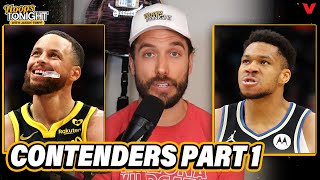 Top 10 NBA Contenders: Steph Curry \& Warriors always a threat, Bucks overrated? | Hoops Tonight