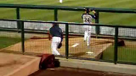 Yabuta pitching in the bullpen