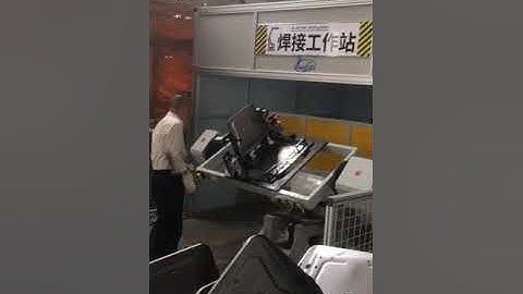 Industry Robot Welding Station with double-side one axis positioner