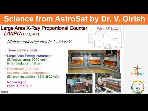 Science from AstroSat by Dr. V. Girish