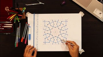 How to Draw an eight-point Islamic Pattern - Step by Step!