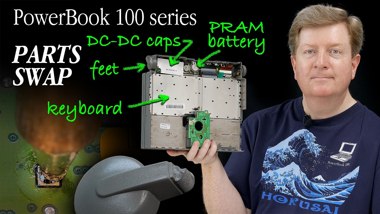 PowerBook: Replacing the PRAM Battery, Feet & Keyboard + Recapping