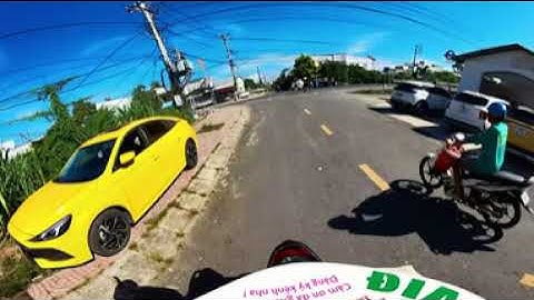 VIDEO 360 TIỀN GIANG - Thị trấn Cái Bè từ đường Ven sông Tiền vào công viên Trái Cây @video360o