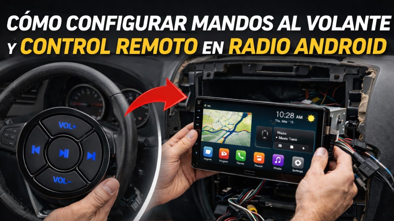 configurar mando al volante y control remoto en radio android 14 y 15 ...
