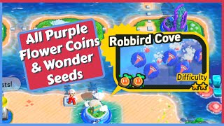 Robbird Cove - All Purple Coins & Wonder Seeds + Flagpole - Super Mario Bros. Wonder