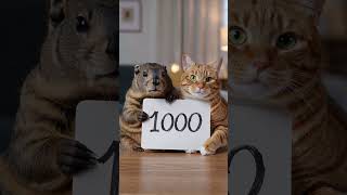 Today, We Said Thank You to 1,000 Friends | Marmot and Cat #shorts