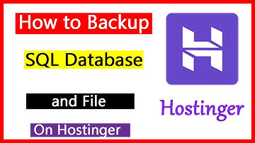 How to Create Backup File & SQL Database On Hostinger 2020 !! How to Make Backup File & Database