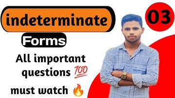 mjpru bsc 1st semester maths| important questions| 2024 | indeterminate forms #bscmaths