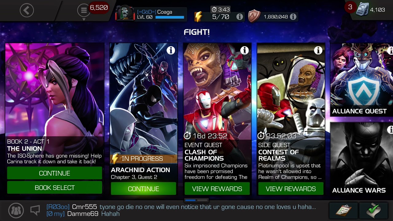 The mutant with a cloud over her head key task target | Marvel contest of champions