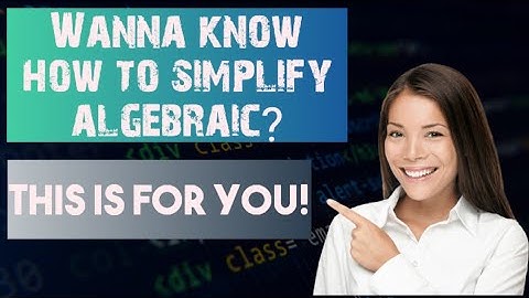 Simplify Algebraic Expression #seo 