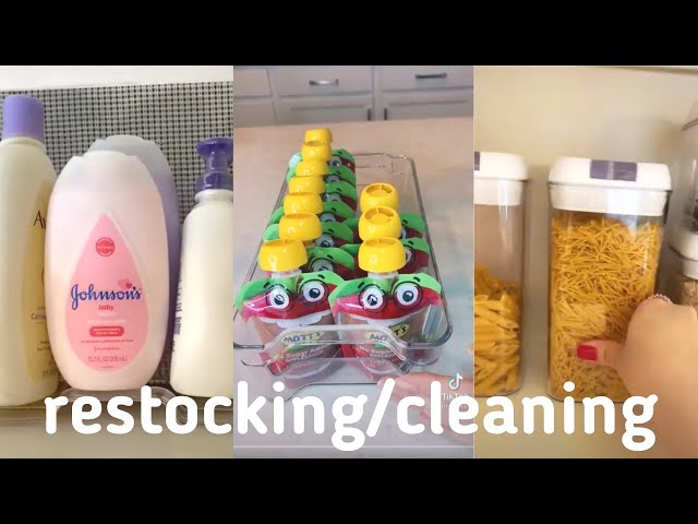 restocking my cleaning supply bins 🫧🤩 #clean #cleantok #restock