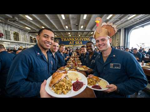 How 5,000 Sailors Celebrate Holidays Like Thanksgiving on an Aircraft Carrier