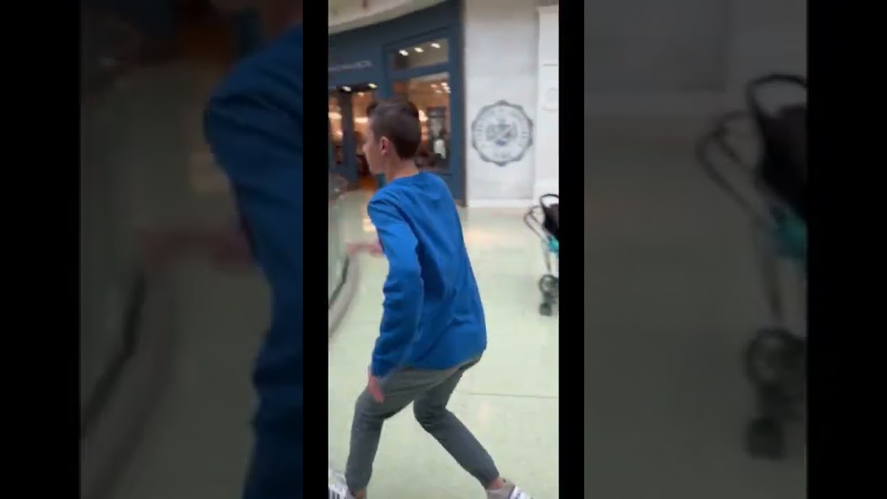 jumping off the mall balcony 