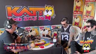 Rock 100.5 the KATT's Jake Daniels talks to Flat Black (ft. Jason Hook) at Rocklahoma 2023