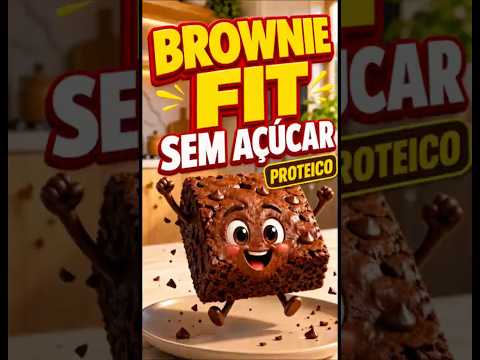 BROWNIE FIT DE CHOCOLATE 🍫🔥 | Só 83 Calorias por Pedaço e 6g de Proteína!