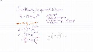 Continuously compounded interest