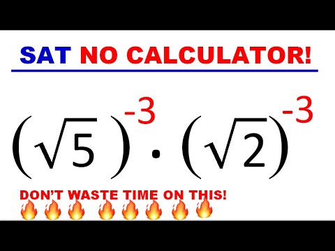 Solve SAT Math Fast Without Calculator | SAT Exam | how to Simplify (√5)^-3 (√2)^-3 | SAT MCQ