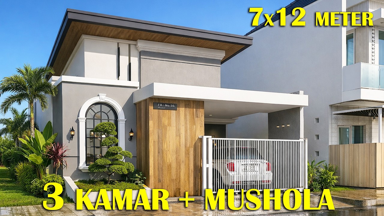Rumah 1 lantai 7x12 meter tapi punya 3 kamar tidur + mushola